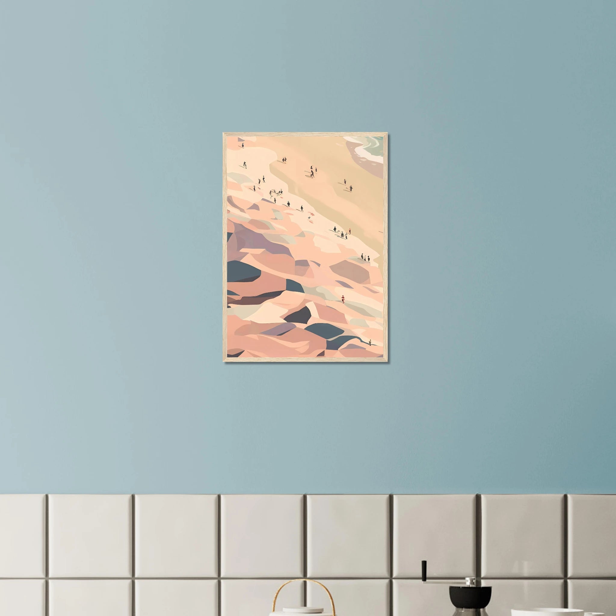 # all-groups - Coastal Horizon Abstract Costal Art | Left Panel - Play By Print